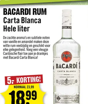Aanbieding: Bacardi Rum Carta Blanca