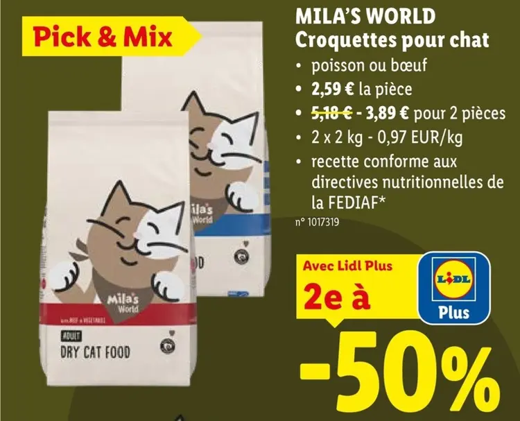 Offre: Mila's World Croquettes pour chat