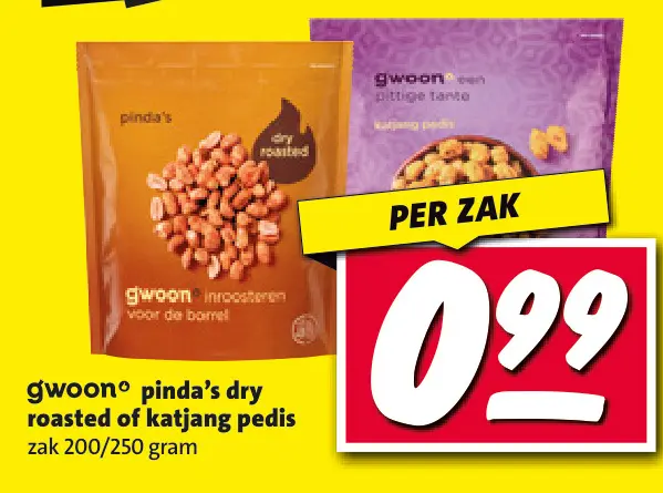 Aanbieding: Pinda's dry roasted of katjang pedis