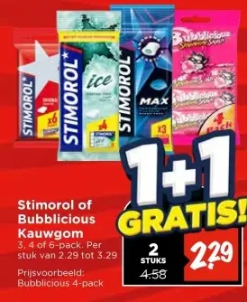Stimorol of Bubblicious Kauwgom