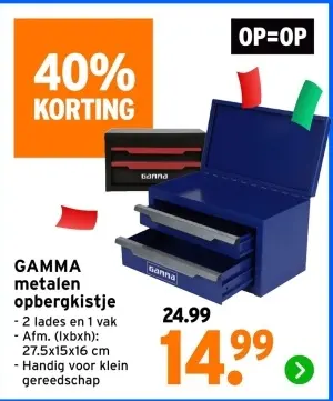 Aanbieding: metalen opbergkistje