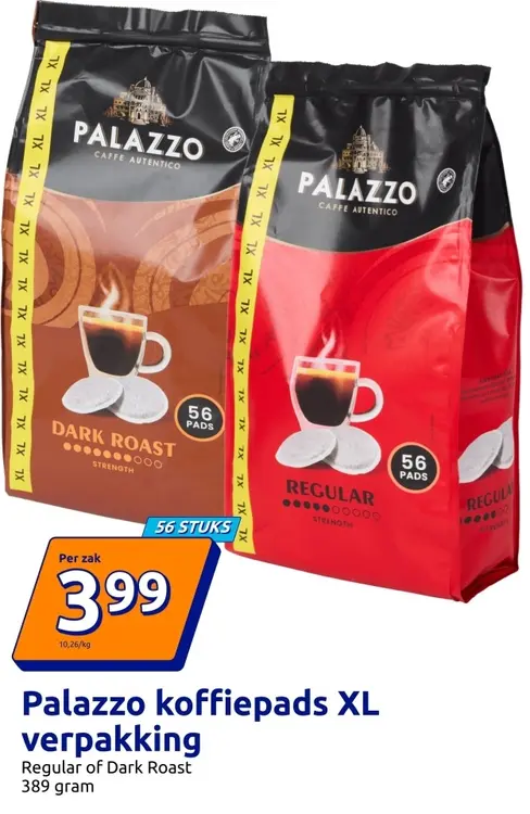 Aanbieding: Palazzo koffiepads XL verpakking
