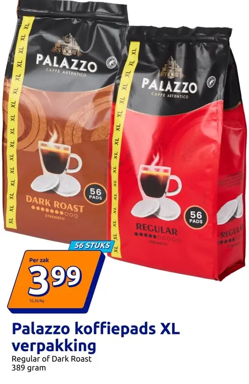 Aanbieding: Palazzo koffiepads XL verpakking