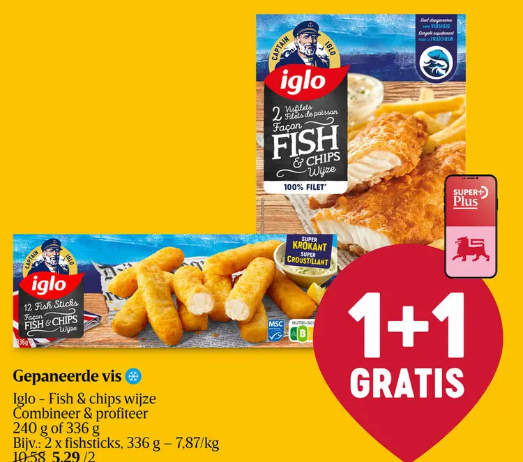 Aanbieding: Gepaneerde vis