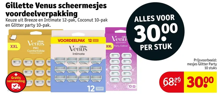Aanbieding: Venus scheermesjes voordeelverpakking
