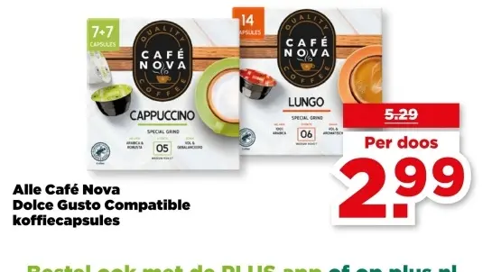 Aanbieding: Café Nova Dolce Gusto Compatible koffiecapsules