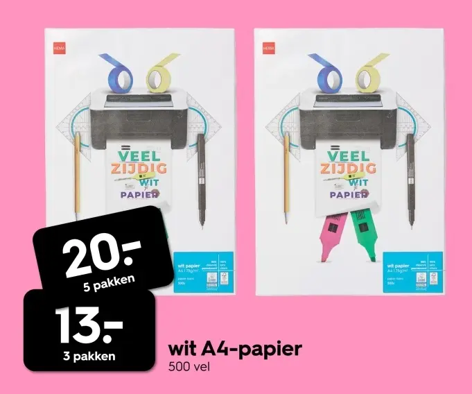 Promotie: Wit A4-papier 500 vel
