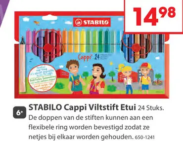Aanbieding: Stabilo Cappi Etui 24 Stuks