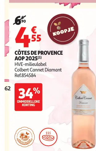 Promotie: Côtes De Provence AOP 2025 Colbert Cannet Diamant