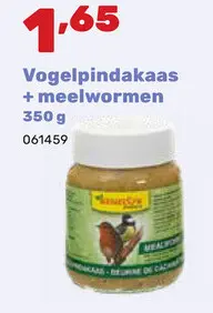 Aanbieding: Vogelpindakaas + meelwormen