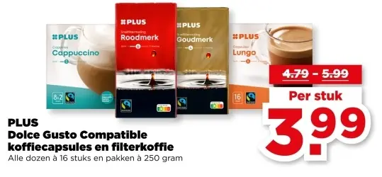 Dolce Gusto Compatible koffiecapsules en filterkoffie