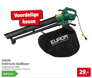 Aanbieding: Elektrische bladblazer Gardencleaner 3001