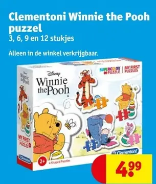 Aanbieding: Clementoni Winnie the Pooh puzzel