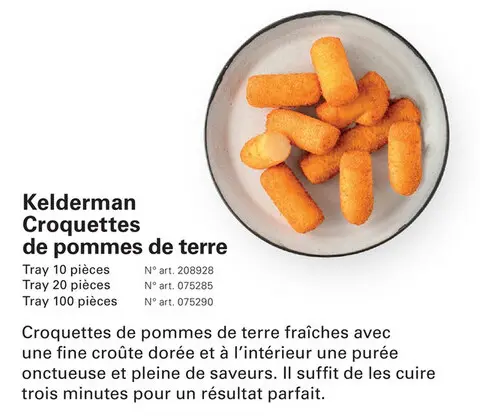 Offre: Croquettes de pommes de terre