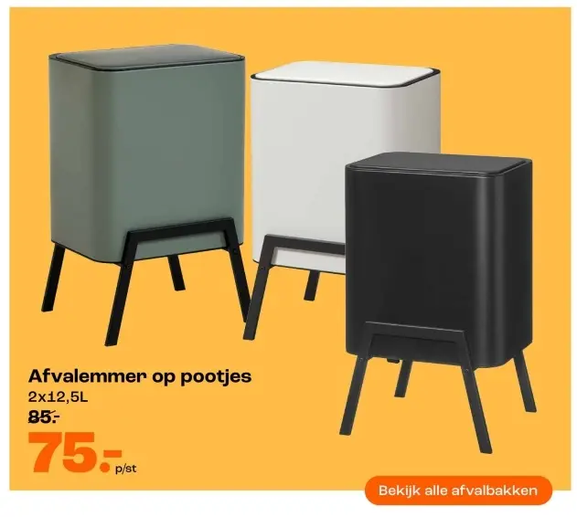 Promotie: Afvalemmer op pootjes
