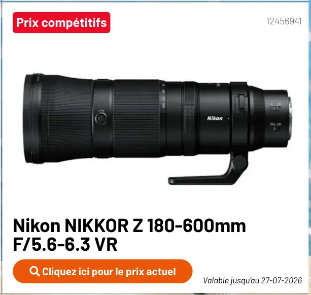 Offre: NIKKOR Z 180-600mm F/5.6-6.3 VR