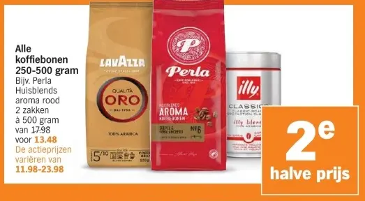 Aanbieding: Alle koffiebonen 250-500 gram