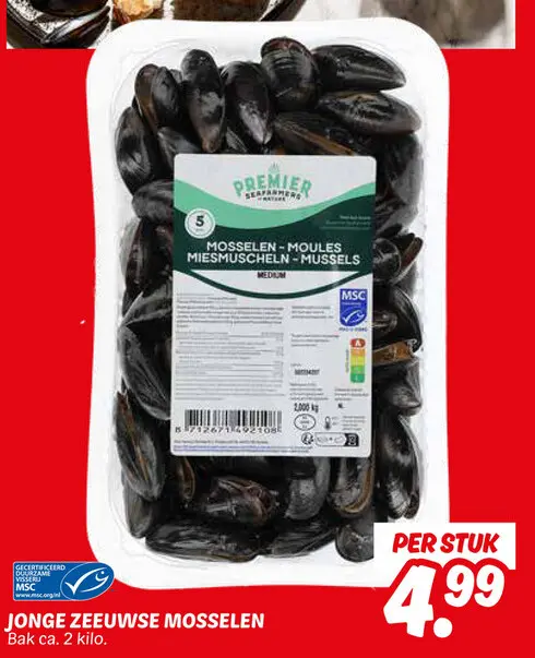 Aanbieding: Jonge zeeuwse mosselen