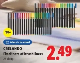 Aanbieding: Fineliners of brushliners