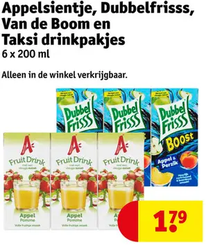 Aanbieding: Appelsientje, Dubbelfrisss, Van de Boom en Ta