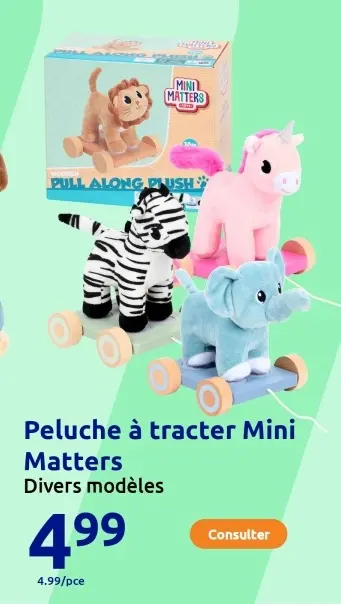 Offre: Peluche à tracter Mini Matters