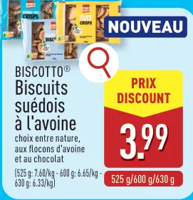 Offre: BISCOTTO® Biscuits suédois à l'avoine