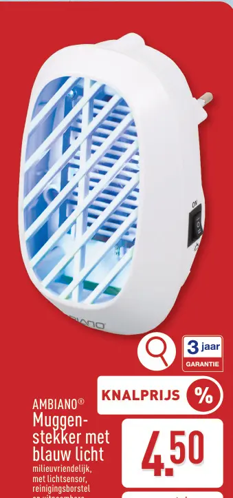 Promotie: Muggenstekker met blauw licht