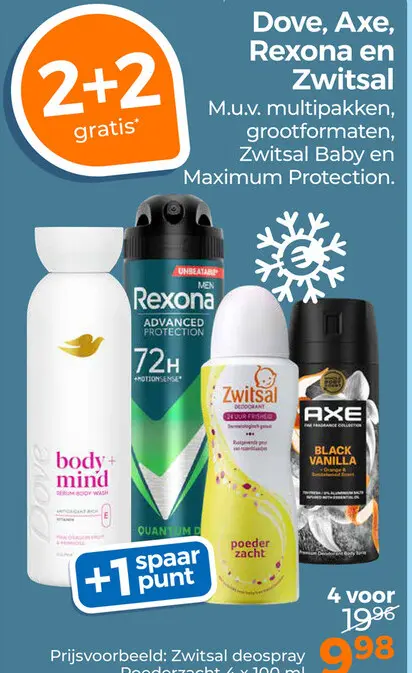 Aanbieding: Dove, Axe, Rexona en Zwitsal