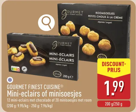 Promotie: Mini-eclairs of minisoesjes
