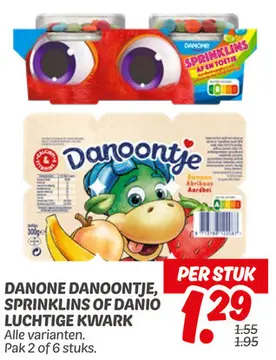 Aanbieding: Danoontje, sprinklins of danio luchtig