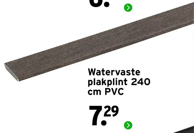 Aanbieding: Watervaste plakplint PVC