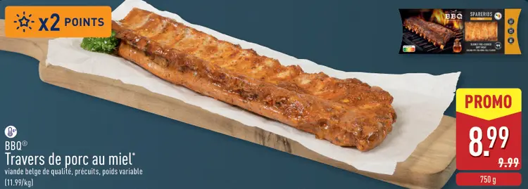 Offre: Travers de porc au miel