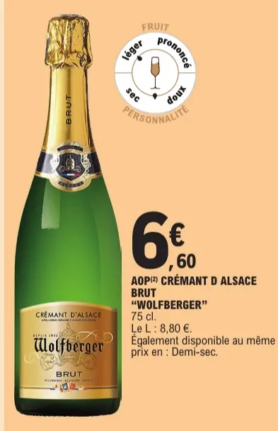 Offre: Crémant d alsace brut