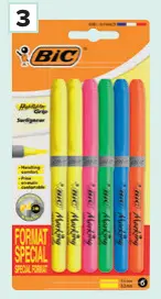 Offre: Lot de 6 surligneurs Marking Highlighter Grip