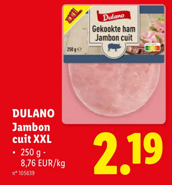 Offre: Jambon cuit XXL