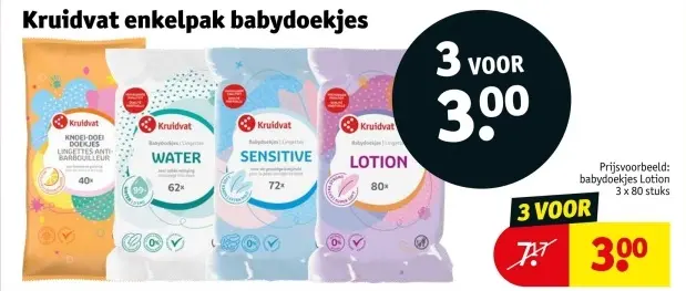 Aanbieding: Enkelpak babydoekjes