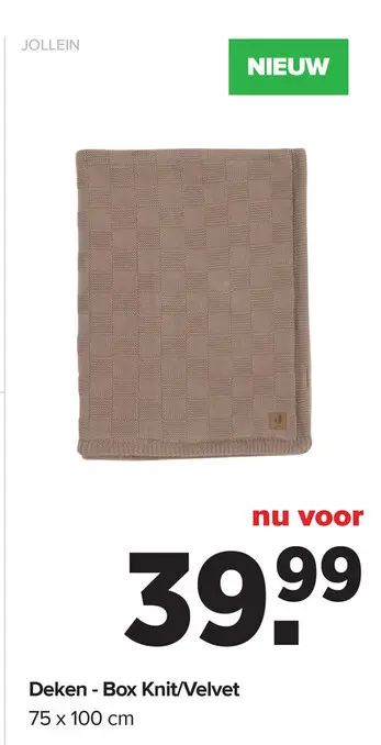 Aanbieding: Deken - Box Knit/Velvet