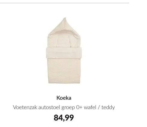 Aanbieding: Voetenzak autostoel groep 0+ wafel / teddy