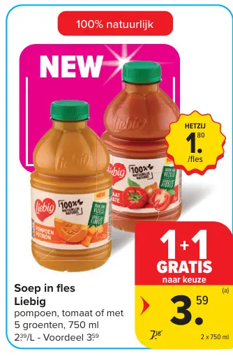 Promotie: Liebig Soep in fles