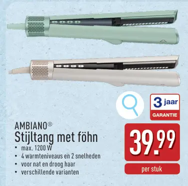 Promotie: Stijltang met föhn