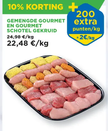 Promotie: Gemengde gourmet en gourmet schotel gekruid
