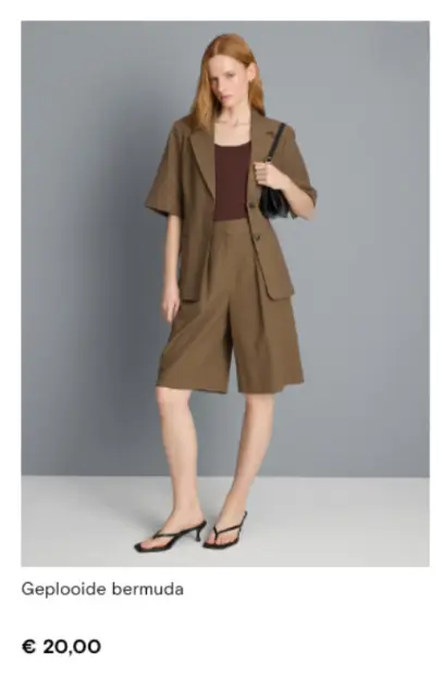 Promotie: Geplooide bermuda