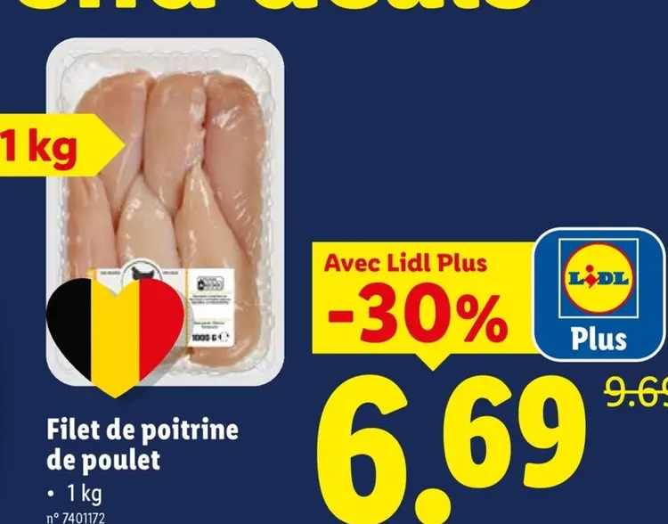Offre: Filet de poitrine de poulet