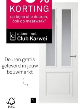 Aanbieding: Arne & Bodil binnendeur ABT107 wit afgelakt