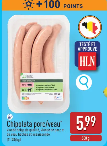 Offre: Chipolata porc/veau