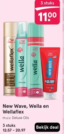 Aanbieding: New Wave, Wella en Wellaflex