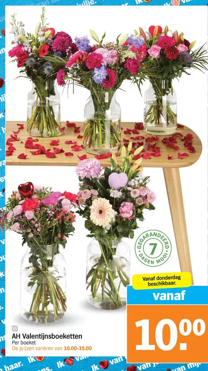 Promotie: Valentijnsboeketten
