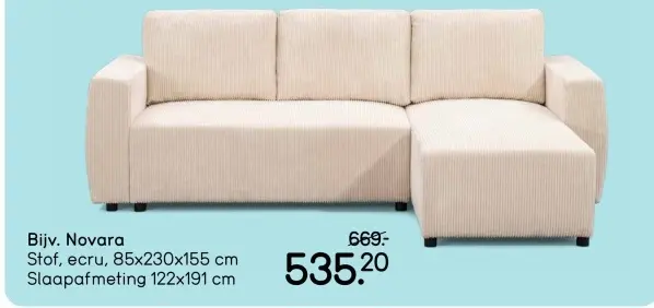 Aanbieding: Slaapbank Novara