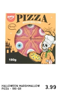 Aanbieding: Halloween marshmallow pizza - 180 gr