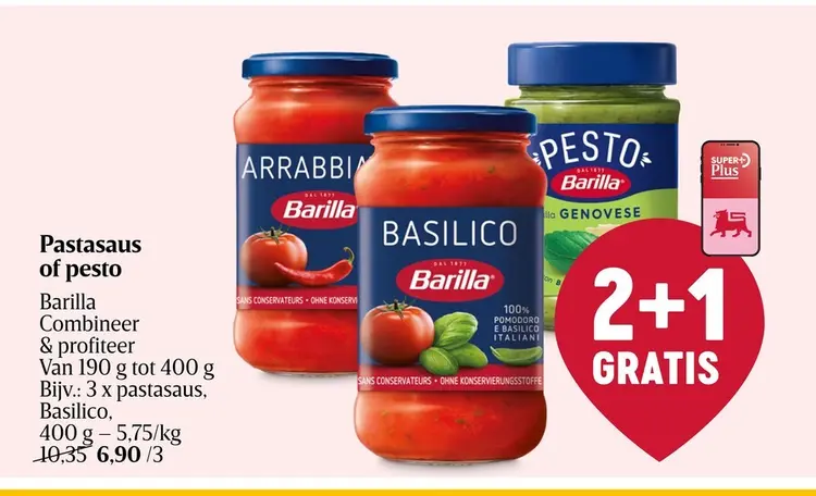 Promotie: Pastasaus of pesto